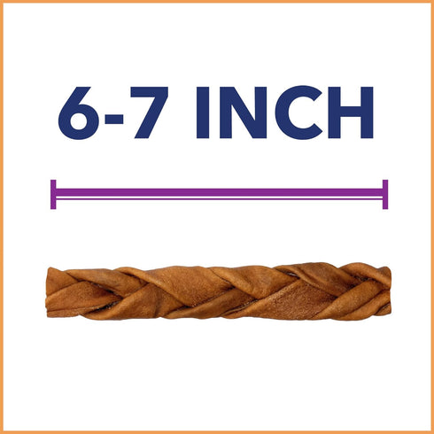 Pet Factory CareChewz Collagen 6-7" Skinny Braided Sticks, Chicken Flavor, 5 Count/1 Pack