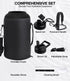 One Gallon Insulated Water Bottle, Vacuum Stainless Steel, 128 oz Leak Proof Jug with Paracord Handle
