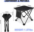 2 Pack KABOER Folding Camping Stool Portable Outdoor Camping Chair for Fishing BBQ Hiking Gardening Beach Travel