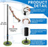 Tether Tug Outdoor Dog Toy - Interactive Tug of War Exercise Game for Yard & Park - Upgraded Metal Stake & Durable