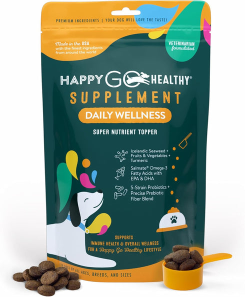 Daily Wellness Supplements for Dogs | Probiotic & Prebiotic Benefits with Fish