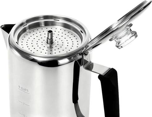Backpacking, 9 Cididu Camping Coffee Pot Stainless Steel, Coffee Pot Outdoors, Durable Stove Top Brew Coffee Maker on