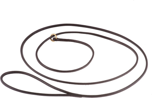 Alvalley Slip Dog Leash, Handmade Round Leather, Easy to Handle, 6ft Long for Small, Medium, Large Dogs