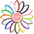 16pcs Puppy ID Collars, Adjustable Whelping Collars, Identification Bands for Dog Kitten Newborn Pets, Multi-Coloured