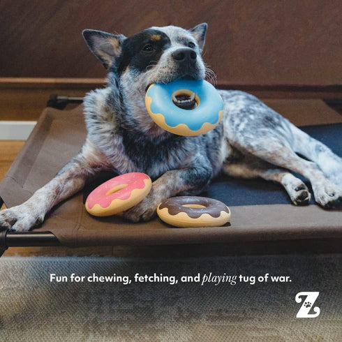 ZippyPaws ZippyTuff Dog Chew Toy - Durable Rubber Chew Ring, Tough & Squeaky Toys for Small, Medium, Large Dogs