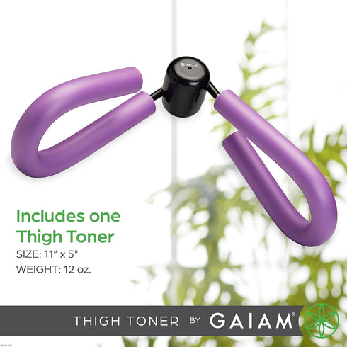 Gaiam Thigh Toner, Versatile Workout Equipment for Toning Hips, Thighs, and Glutes, Portable with Padded Handles