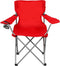 Generic Quad Folding Camp Chair with Cup Holder, Bright Red
