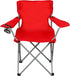 Generic Quad Folding Camp Chair with Cup Holder, Bright Red