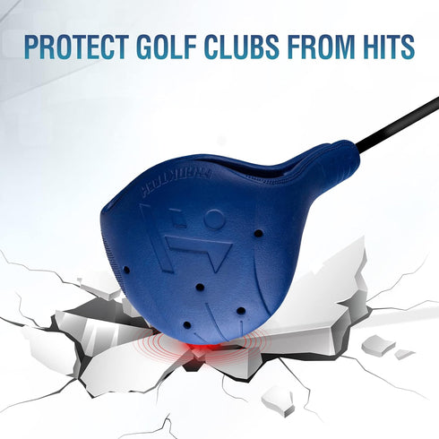 Golf Head Covers | EVA Plastic Golf Club Covers for Driver, Fairway Woods & Hybrid | Driver Headcover with Pins