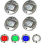 Marine Boat Interior Lights 4Pcs RGBW, 3 Round Waterproof Boat Deck Courtesy