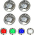 Marine Boat Interior Lights 4Pcs RGBW, 3 Round Waterproof Boat Deck Courtesy