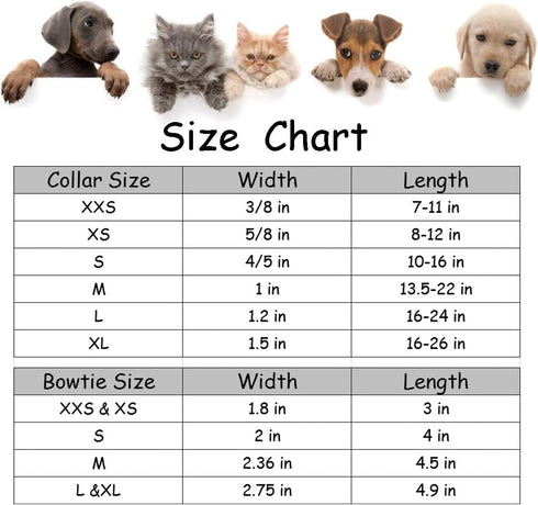 Lionet Paws Easter Dog Collar with Bowtie, Adjustable Comfortable Gift for Dogs, L, Neck 16-24 in