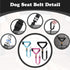 CuoiArte 3 Pack Dog Seat Belt for Car, Car Headrest Restraint Adjustable Nylon Fabric, Dog Restraints Vehicle Seatbelts