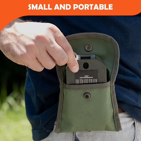 Multifunctional Compass for Hiking - Military Survival Gear Handheld Compass with Carrying Bag, Great Gift for Kids