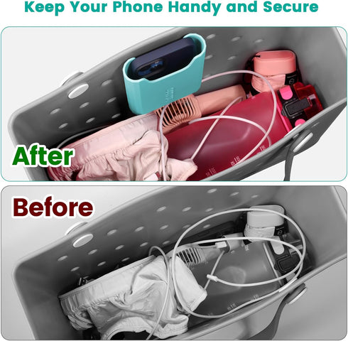 OUTXE Silicone Phone Holder for Bogg Bag, Compatible with All Bogg Bags, Cell Phone Holder for Beach Tote Bags