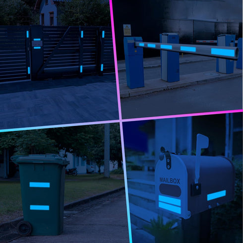 LOOM Reflective Stickers Kit (6pcs Brilliant-Blue) for Nighttime Safety, Waterproof Self-Adhesive Decals