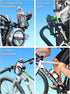 ROCKBROS Adjustable Bike Water Bottle Holder - Cup Holder for 2.3-3" Diameter Bottles, with Screw Tool