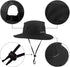 Women-Sun-Hat Safari-Sun-Protection Bucket - Beach-Outdoor Summer Hat Ponytail-Wide-Brim Breathable (22"-23")