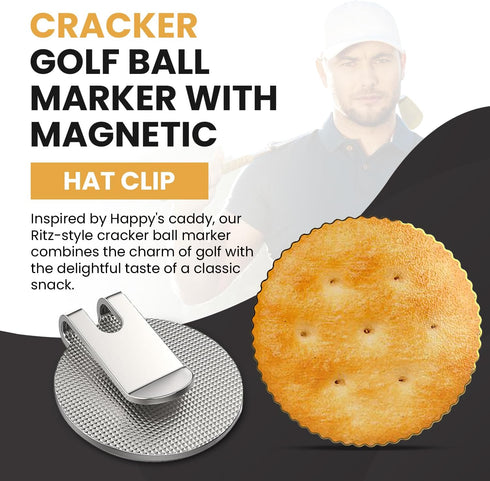 K9King Ultimate Cracker Golf Ball Marker Set with Magnetic Hat Clip, Premium Accessories for Golf Gifts