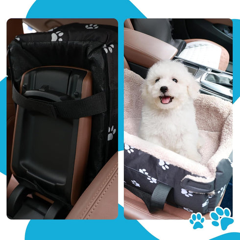 FADEYJ Center Console Dog Car Seat, Pete Console Car Seat for Cats Dogs Middle (Black)