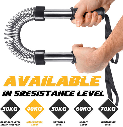Power Twister Bar, Upper Body Exercise Equipment for Chest, Shoulder, Forearm, Bicep Strengthening