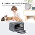 A4Pet Airline Approved Cat Carrier, Removable Soft-Sided Portable Travel Carrier for Kittens, Puppies, and Rabbits