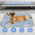 imiBBWQu Summer 27" 22" Dog Cooling Mat Swan Flowers White Blue Dog Bed Mats Washable Pet Cooling Mat Bed Cat Pads