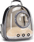 Bubble Cat Carrier Backpack - Transparent Pet Carrier for Small Puppy and Bunny (Backpack, Black)