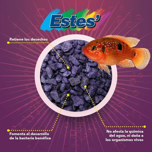 Spectrastone Permaglo Lavender Aquarium Gravel, 5-Pound Bag for Freshwater Aquariums