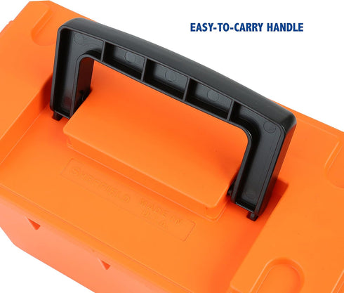 Sheffield 12630 Field Box, Water Resistant Ammo Storage Box for Pistol, Rifle, Shotgun, Stackable, Orange