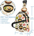 PAFEFO (2) Backpack Daypacks shrimp tofu ginger bok choy Sling Crossbody Bag Convertible, Small Diaper Bag Hiking