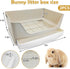 2PCS kathson Large Rabbit Litter Box Trainer, Potty Corner Toilet with Drawer Bigger Pet Pan for Adult Hamster, Guinea