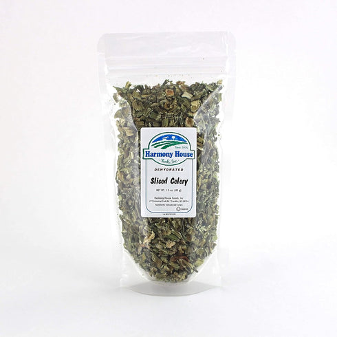 Harmony House Dehydrated Celery, Crosscut Dried Vegetables For Cooking, Camping, Emergency Supply