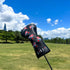 Golf Head Covers - Driver, 3 Wood, Hybrid, USA Flag Design, Leather Headcovers