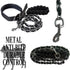 Dog Leash Metal Leashes with Pet Collar, Heavy Duty Anti Bite Chain Rope Hook for Training Walking Medium and Large Dogs