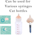 Doggiema Feeding Nipple and Syringes,Puppy Kitten Nipple for Nursing, Newborn Baby Dog Cat Rabbit Feeding Nipple