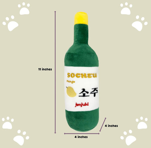 Sochew Soju Pet Toy with Squeaker - Mango Interactive Toy for Dogs