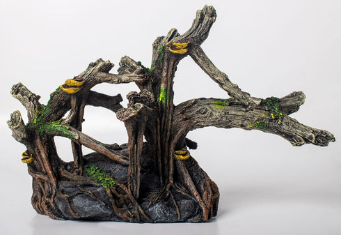 Aquarium Décor Resin Artificial Tree Trunk Root Fish Tank Decorations (A)