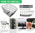 RAYMACE Rear Bike Basket with Waterproof Cover, Bicycle Cargo Rack Storage for Back Under Seat