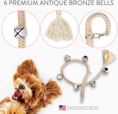 Hanging Door Bells for Potty Training - Decorative Dog Door Bells for Door, Puppy Supplies for Pets, Dogs, & Puppies, Pet Supplies, Dog Training Bells, Silver Jingle Bells, 1-Pk