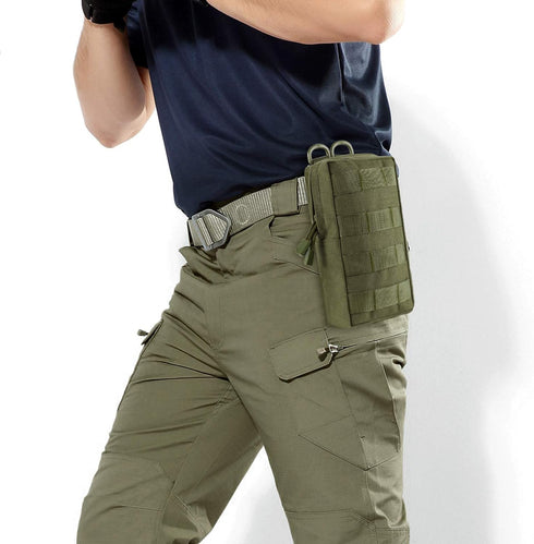 FRTKK 2 Pack Molle Pouches - Tactical Compact Water-Resistant EDC Utility Pouch Bag