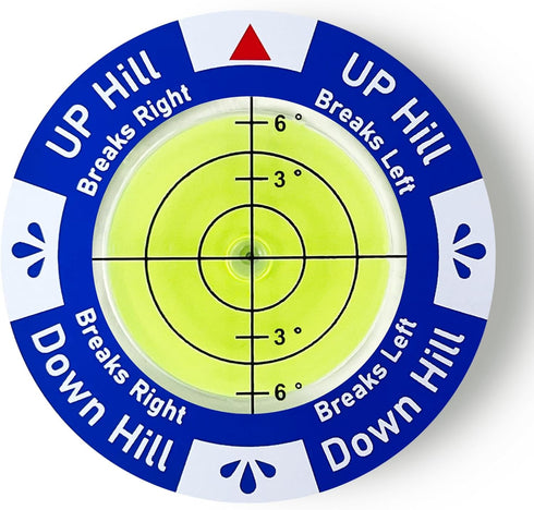 Golf Green Reader, Golf Ball Marker with Level for Putting Green Reading Aid, Improve Your Putting Game