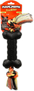 Mammoth Pet Products TireBiterII with Cotton-Poly Rope – Natural Rubber Dog Toys for Extreme Chewers, Large 16”, Black