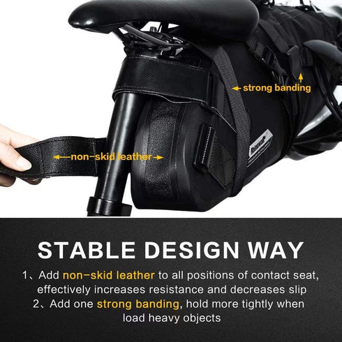 Rhinowalk Bike Saddle Bag, Waterproof Bicycle Bag, Cycling Seat Bag for Mountain Road Storage