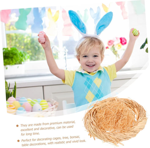 2pcs Handmade Artificial Bird Nests Decor for Easter Party Wedding and Themed Events Realistic Nesting Props for Table