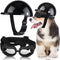 Small Dog Helmet Goggles, Motorcycle Helmet UV Protection Doggy Sunglasses with Adjustable Belt for Puppy Riding