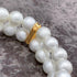 PET SHOW Dog Necklace, Two Rows Elastic Faux Pearl with Rhinestone, Pet Cat Puppy Small Dogs Jewelry Grooming