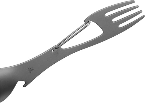 Kershaw Ration Multi Tool Spork, Stainless Steel Spoon, Fork, Carabiner, Bottle Opener, Regular & XL Sizes