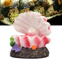 Tnfeeon Aquarium Shell Air Bubbler Decoration, Simulation Artificial Resin Fish Reservoir Ornament