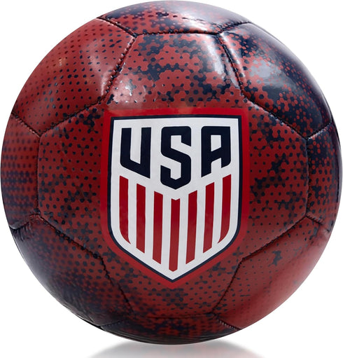 US Soccer Solar Flare Soccer Ball, Red, Size 5